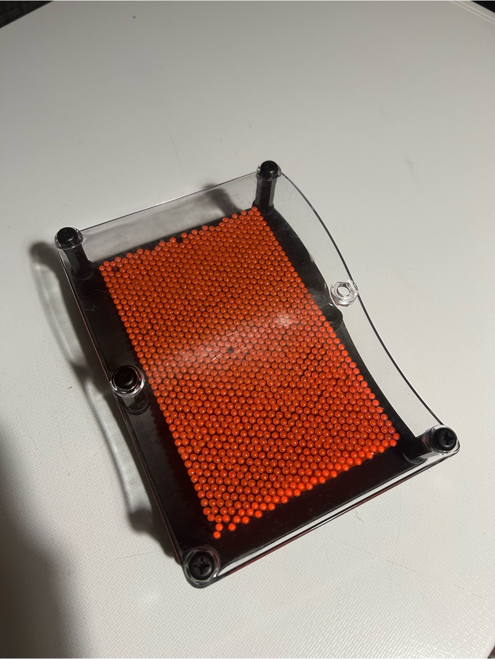 FREE! Orange Pin Art Desk Toy – Classic Pin Impression Board